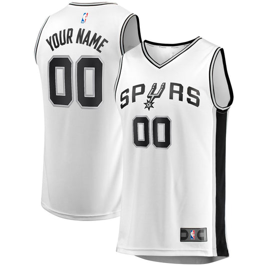 San Antonio Spurs Fanatics Youth Fast Break Replica Custom Jersey - Association Edition - White