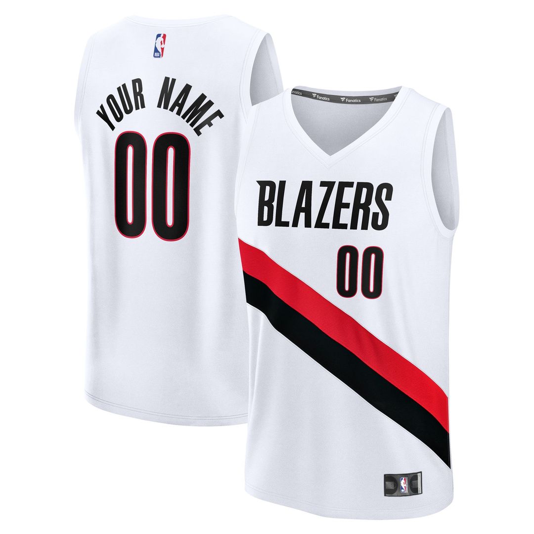 Portland Trail Blazers Fanatics Fast Break Replica Custom Jersey - Association Edition - White