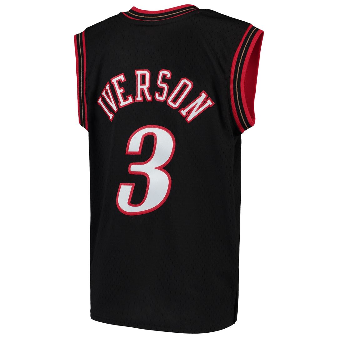 Philadelphia 76ers Allen Iverson Mitchell & Ness Youth 1996/97 Hardwood Classics Swingman Throwback Jersey - Red