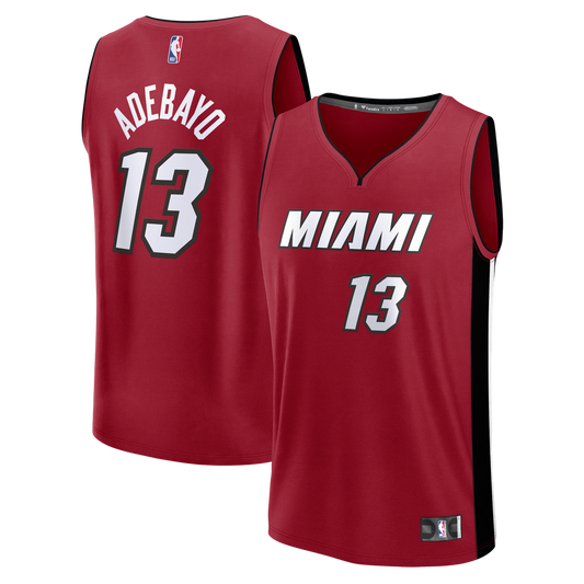 Miami Heat Bam Adebayo Fanatics Fast Break Replica Player Jersey - Statement Edition - Red