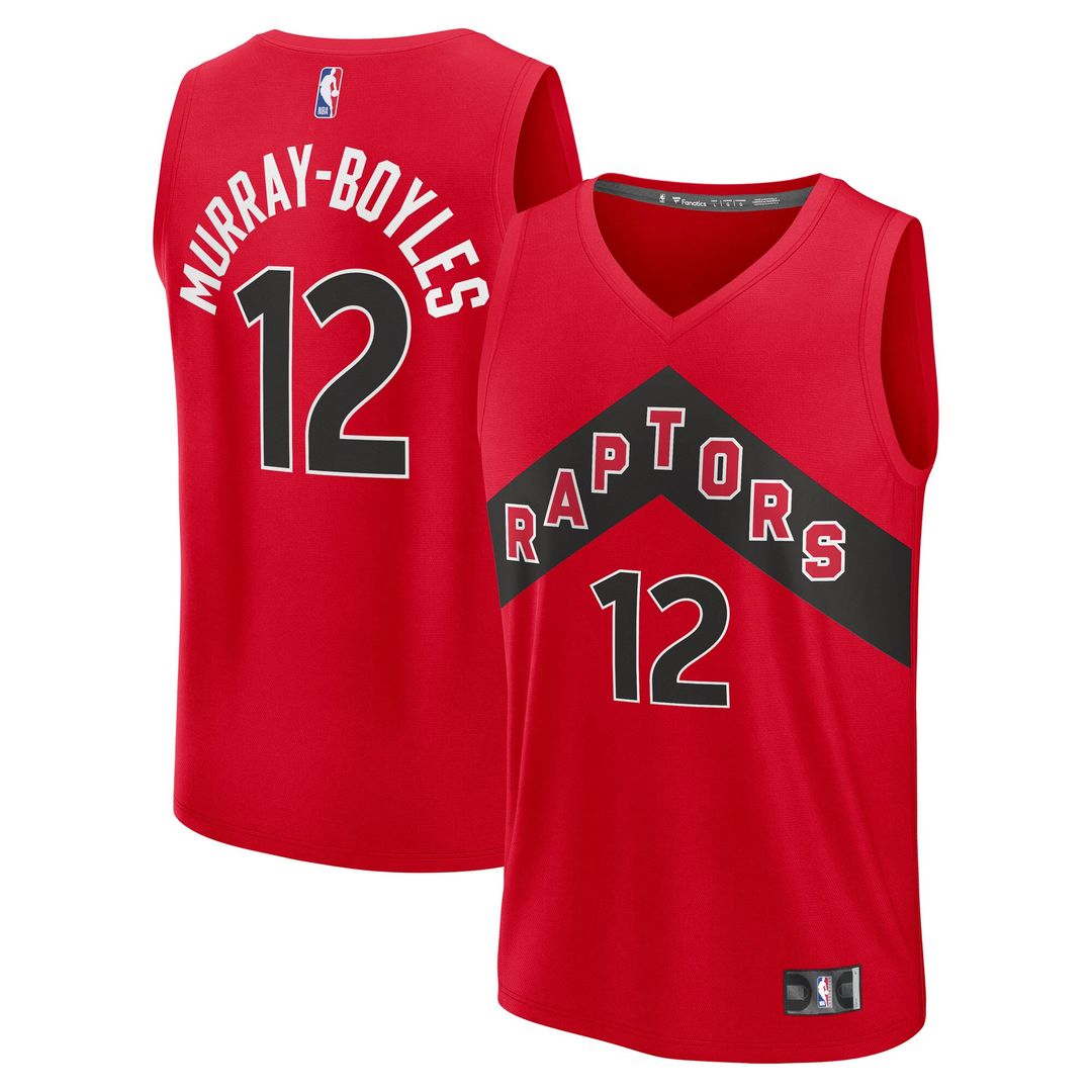 Toronto Raptors Collin Murray - Boyles Fanatics 2025 NBA Draft First Round Pick Fast Break Replica Jersey - Icon Edition - Red