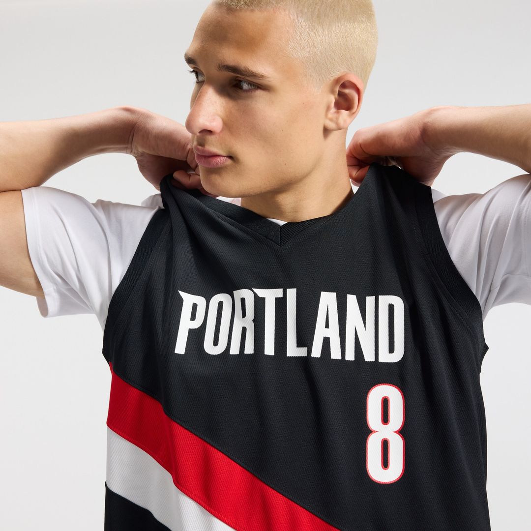 Portland Trail Blazers Deni Avdija Fanatics Fast Break Replica Jersey - Icon Edition - Black