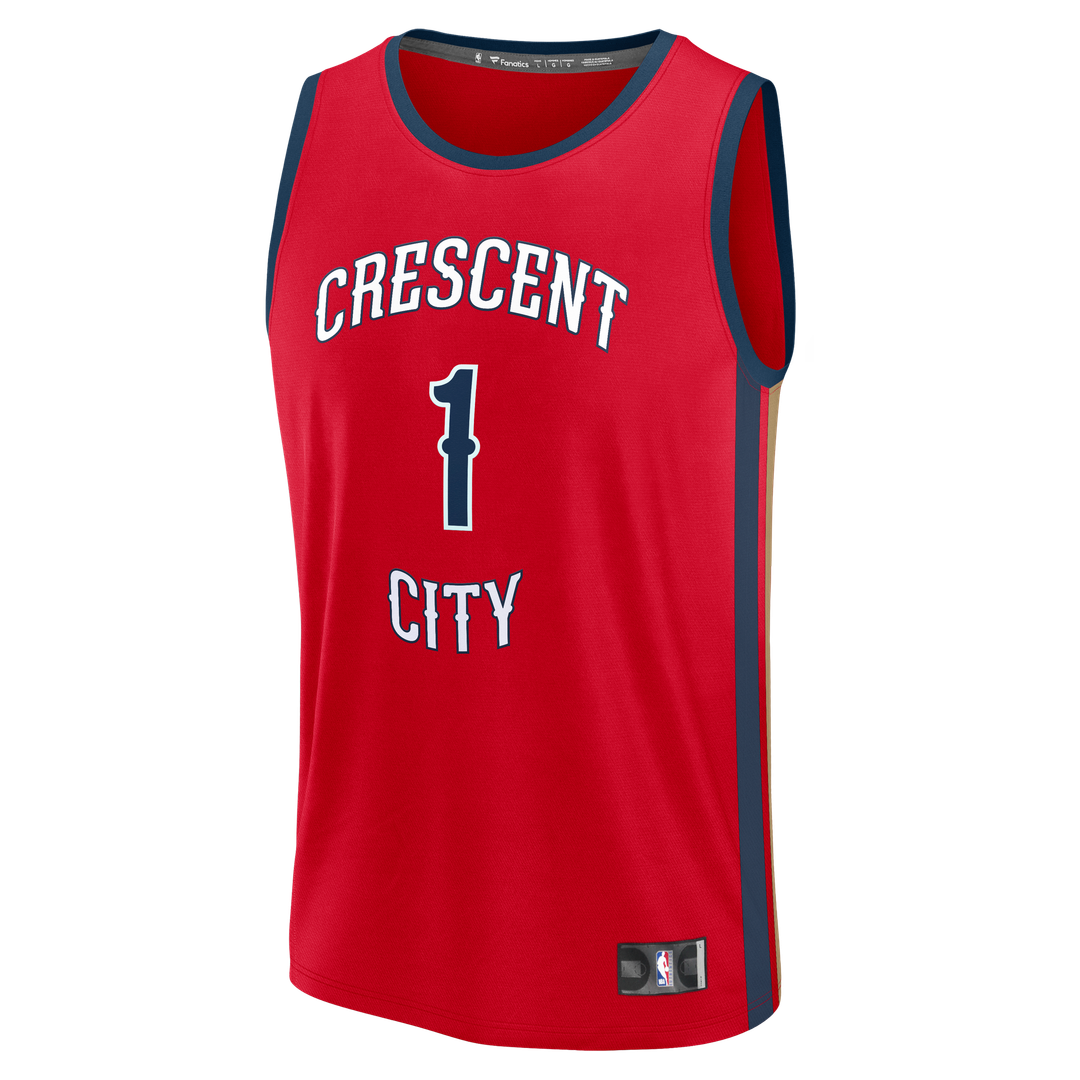 New Orleans Pelicans Zion Williamson Fanatics Youth Fast Break Player Jersey - Statement Edition - Red