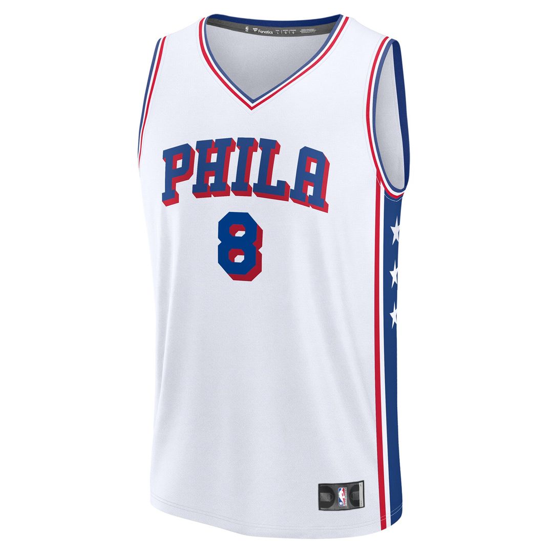 Philadelphia 76ers Paul George Fanatics Youth Fast Break Replica Player Jersey - Association Edition - White