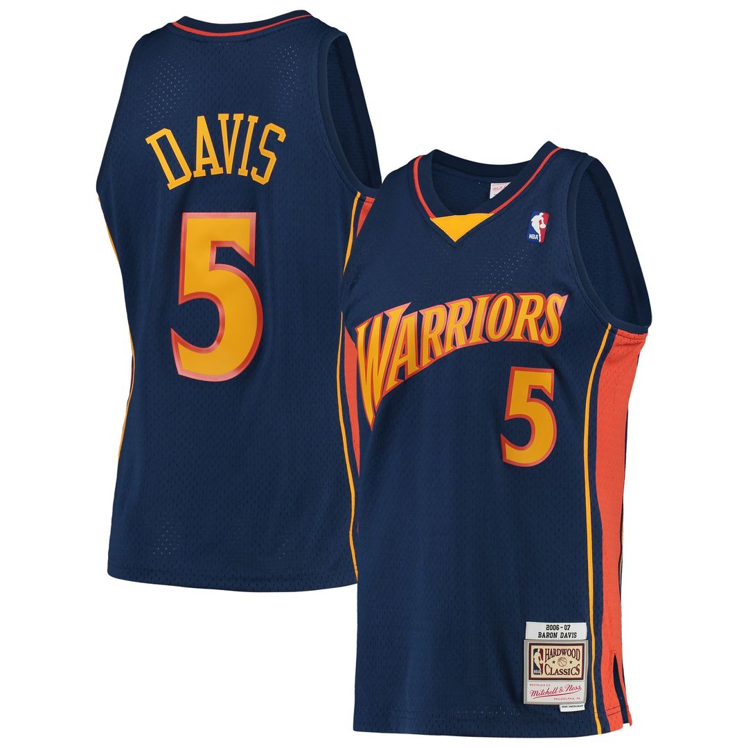 Golden State Warriors Baron Davis Mitchell & Ness 2006/07 Hardwood Classics Swingman Jersey - Navy