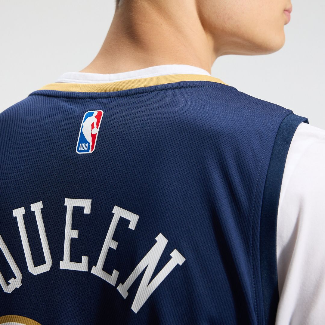 New Orleans Pelicans Derik Queen Fanatics Fast Break Replica Jersey - Icon Edition - Navy