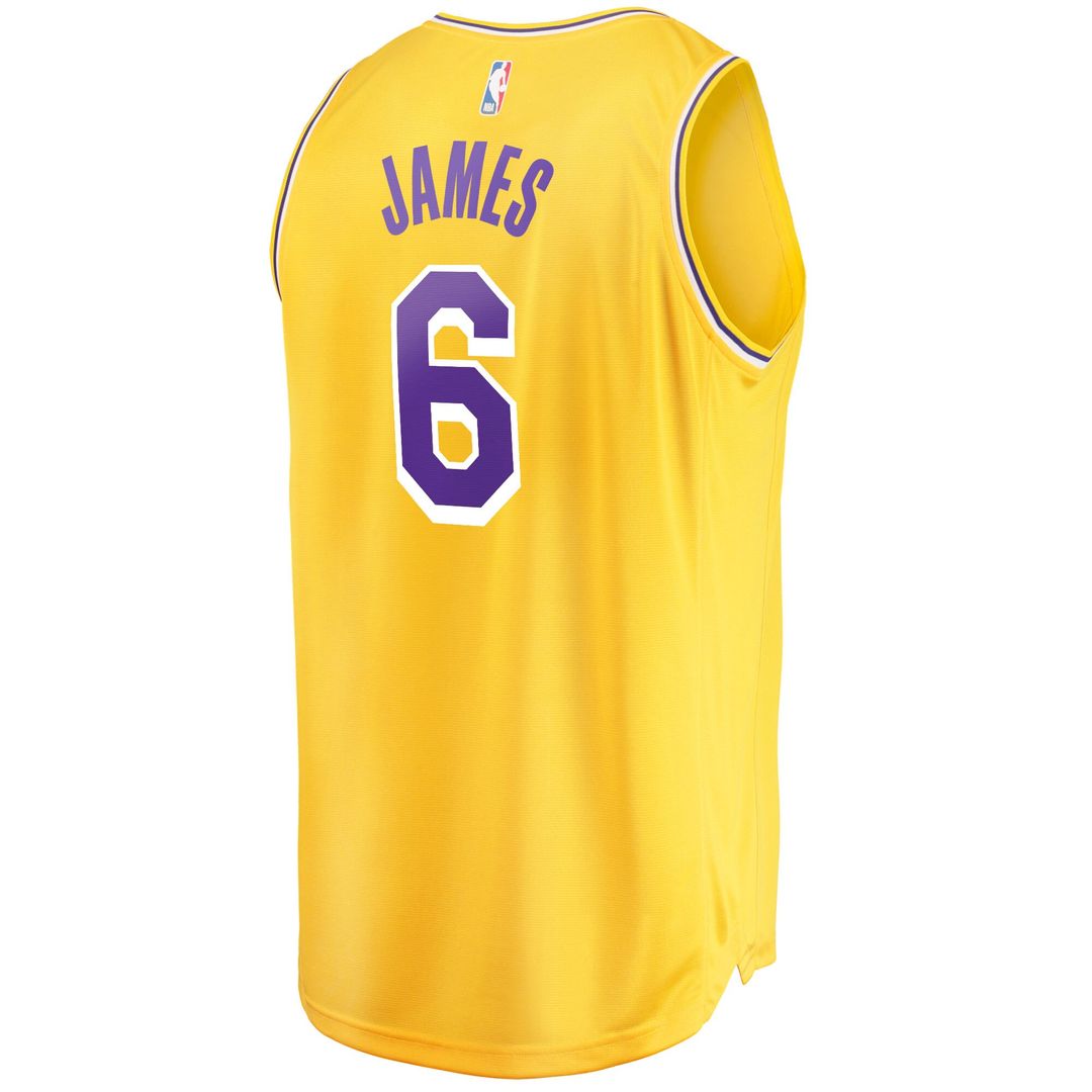 Los Angeles Lakers LeBron James Fanatics 2021/22 Fast Break Replica Jersey - Icon Edition - Gold