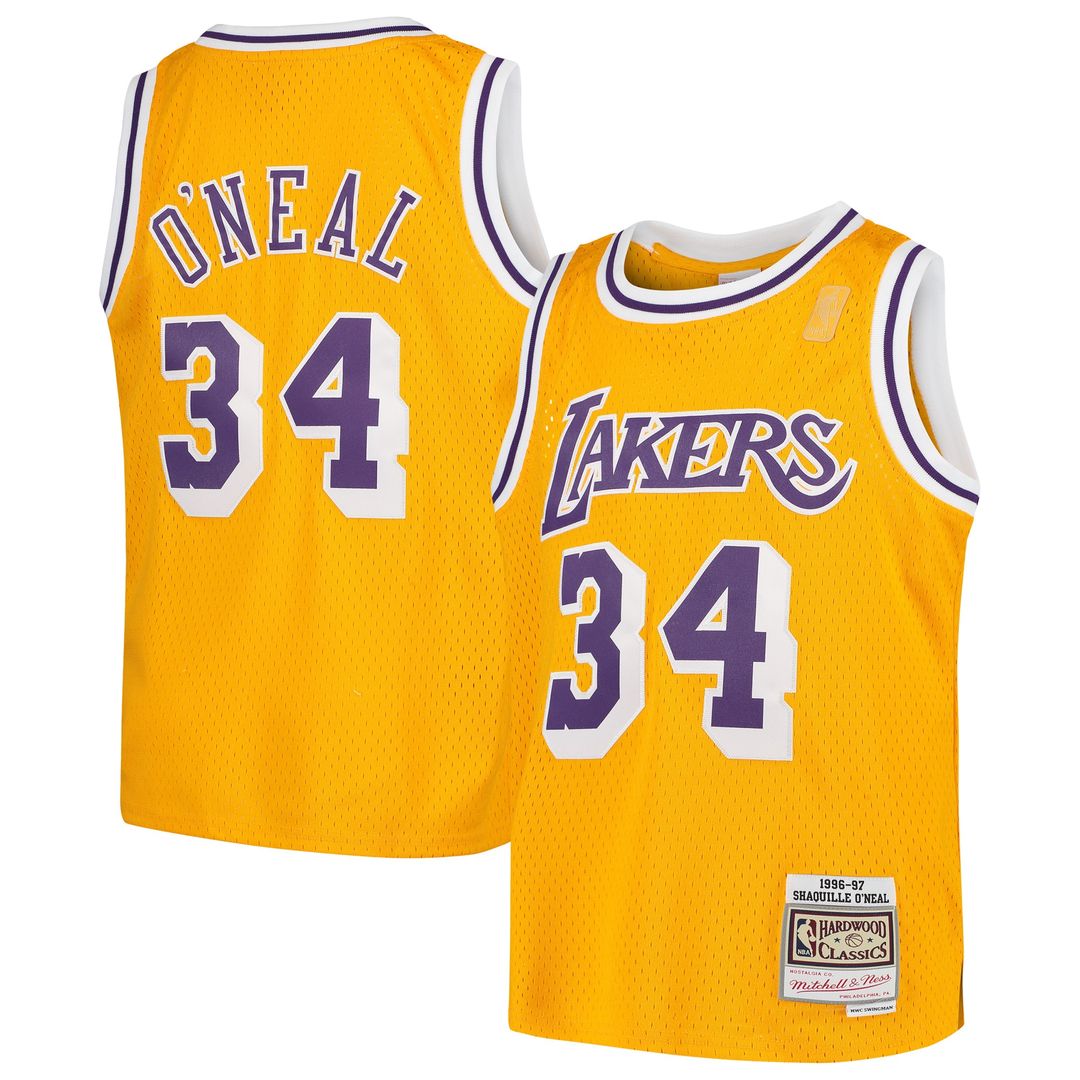 Los Angeles Lakers Shaquille O'Neal Mitchell & Ness Youth Swingman Throwback Jersey - Gold