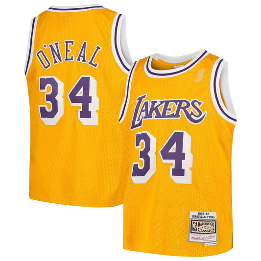 Los Angeles Lakers Shaquille O'Neal Mitchell & Ness Youth Swingman Throwback Jersey - Gold