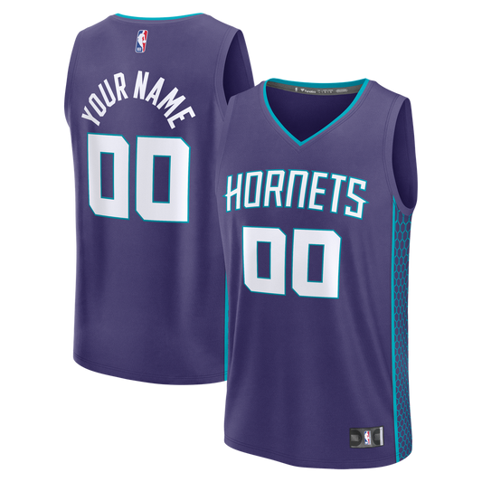 Charlotte Hornets Fanatics Fast Break Custom Jersey - Icon Edition - Purple