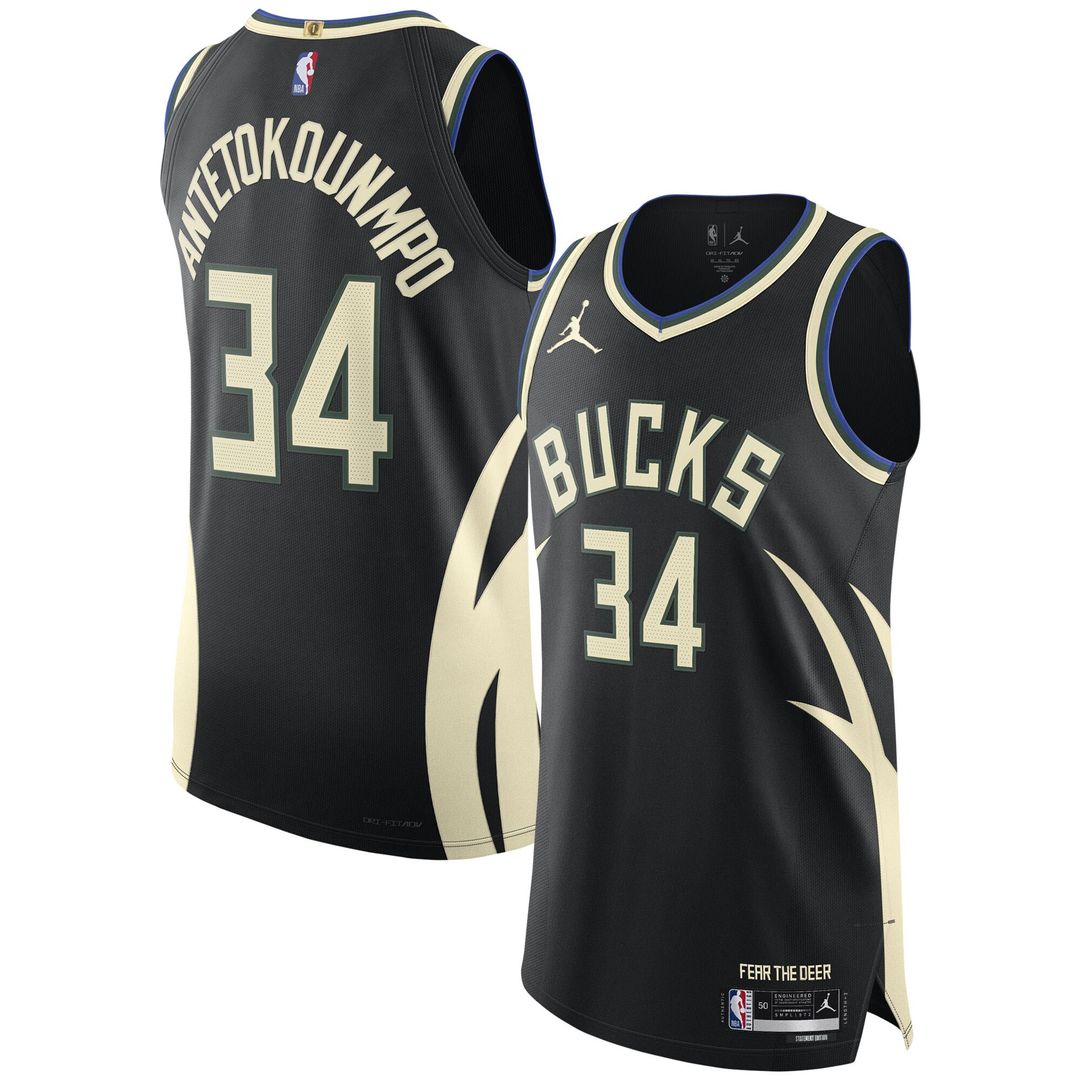 Milwaukee Bucks Giannis Antetokounmpo Jordan Brand Authentic Player Jersey - Statement Edition - Black