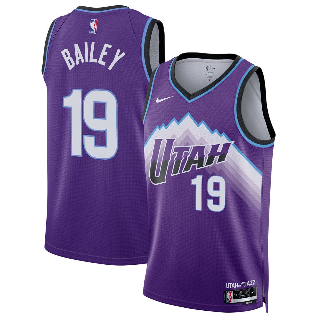 Utah Jazz Ace Bailey Nike Unisex Swingman Jersey - Icon Edition - Purple