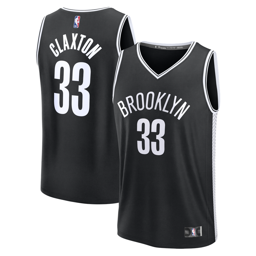 Brooklyn Nets Nic Claxton Fanatics Fast Break Replica Jersey - Black - Icon Edition