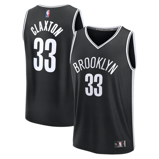 Brooklyn Nets Nic Claxton Fanatics Fast Break Replica Jersey - Black - Icon Edition