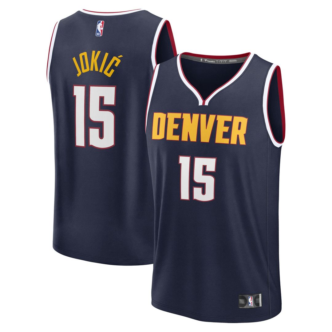 Denver Nuggets Nikola Jokic Fanatics Youth Fast Break Replica Player Jersey - Icon Edition - Navy