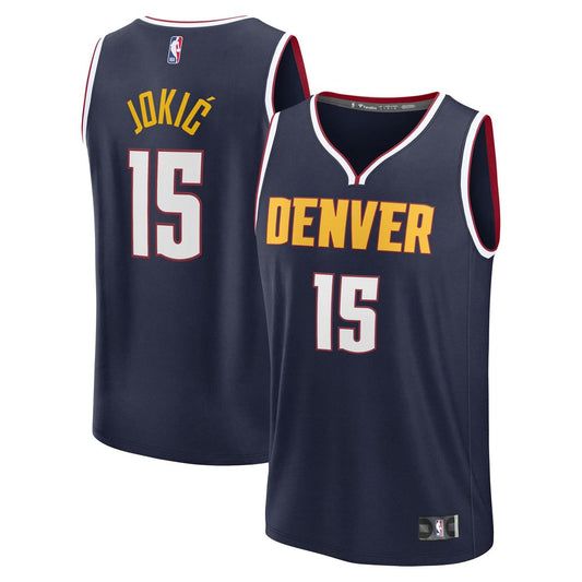 Denver Nuggets Nikola Jokic Fanatics Youth Fast Break Replica Player Jersey - Icon Edition - Navy