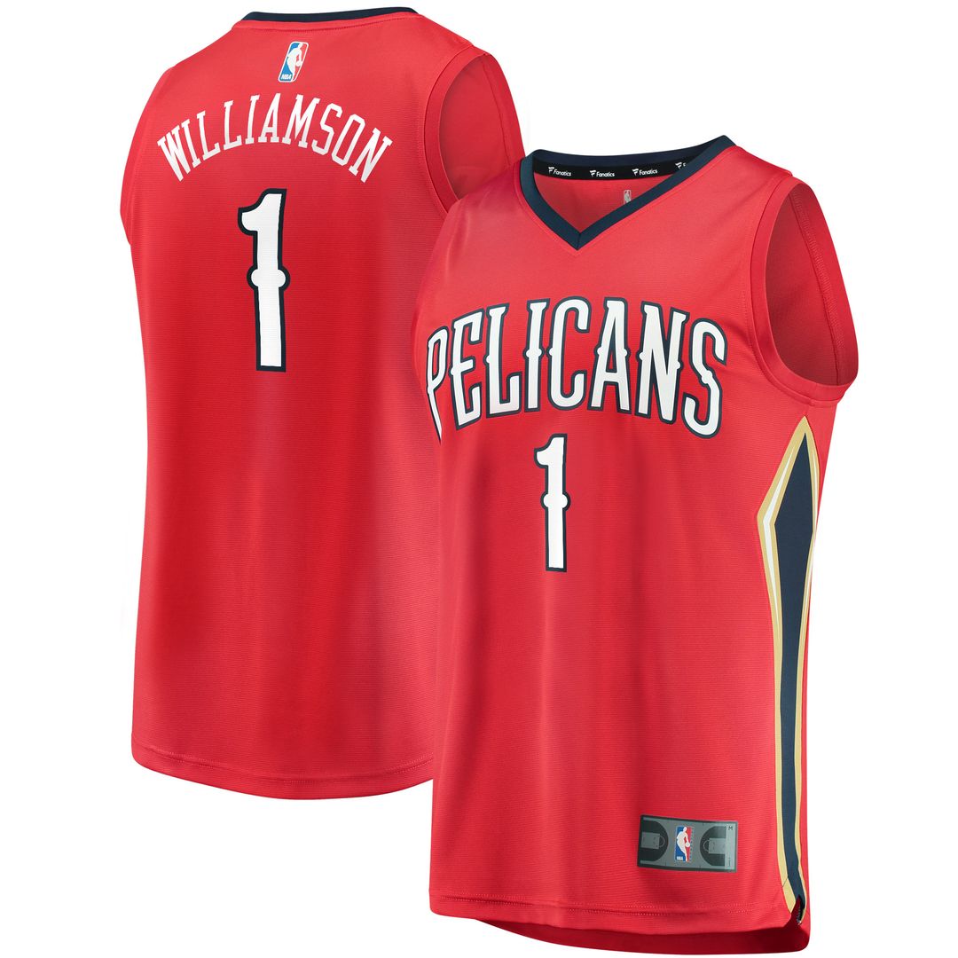 New Orleans Pelicans Zion Williamson Fanatics Replica Fast Break Jersey Red - Statement Edition