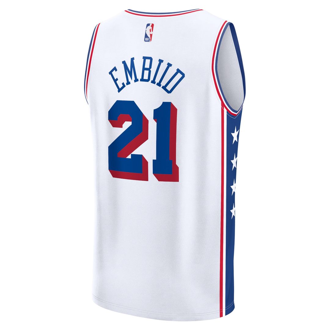 Philadelphia 76ers Joel Embiid Fanatics Fast Break Replica Jersey - Association Edition - White