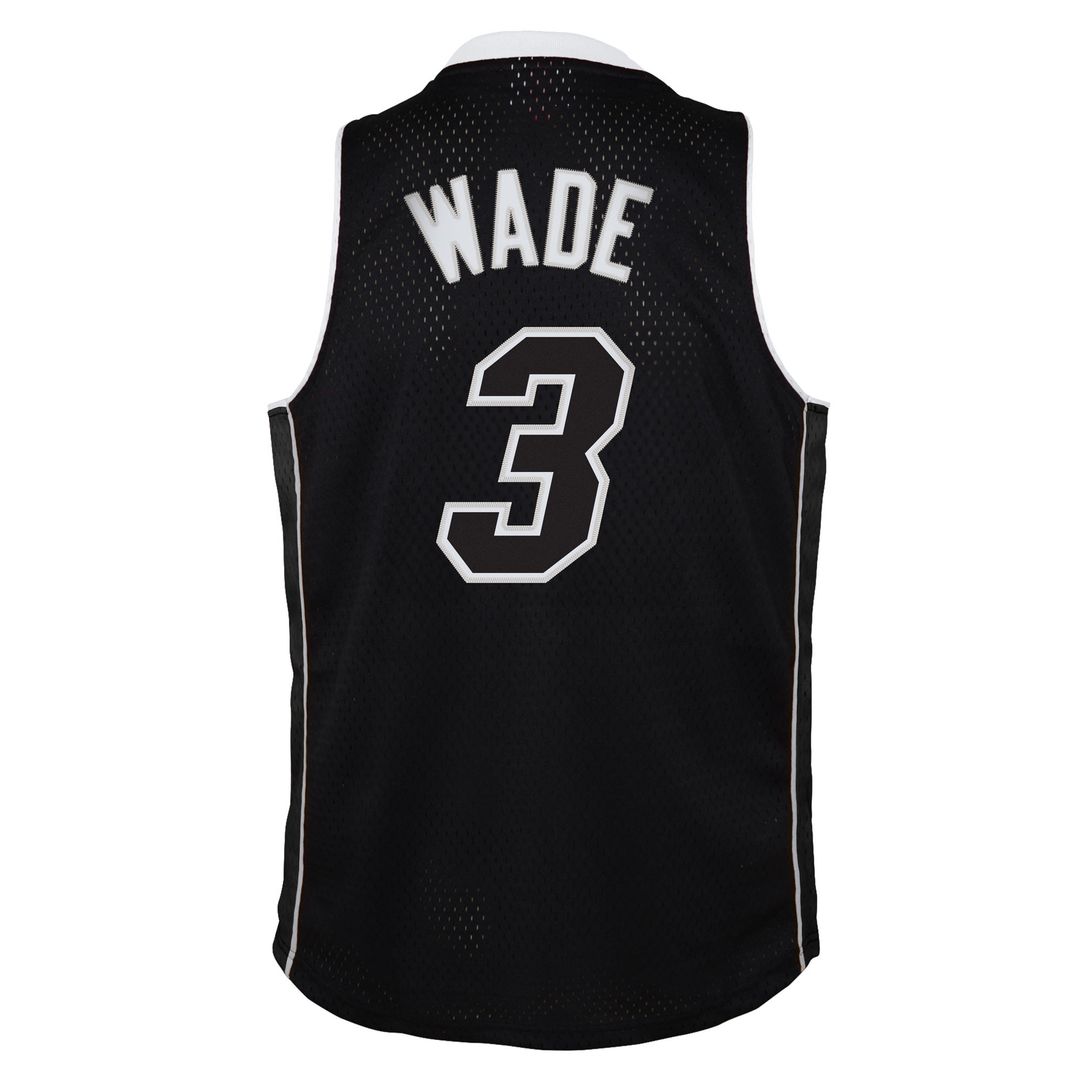 Miami Heat Dwyane Wade Mitchell & Ness Youth 2011/12 Hardwood Classics Swingman Alternate Jersey - Black