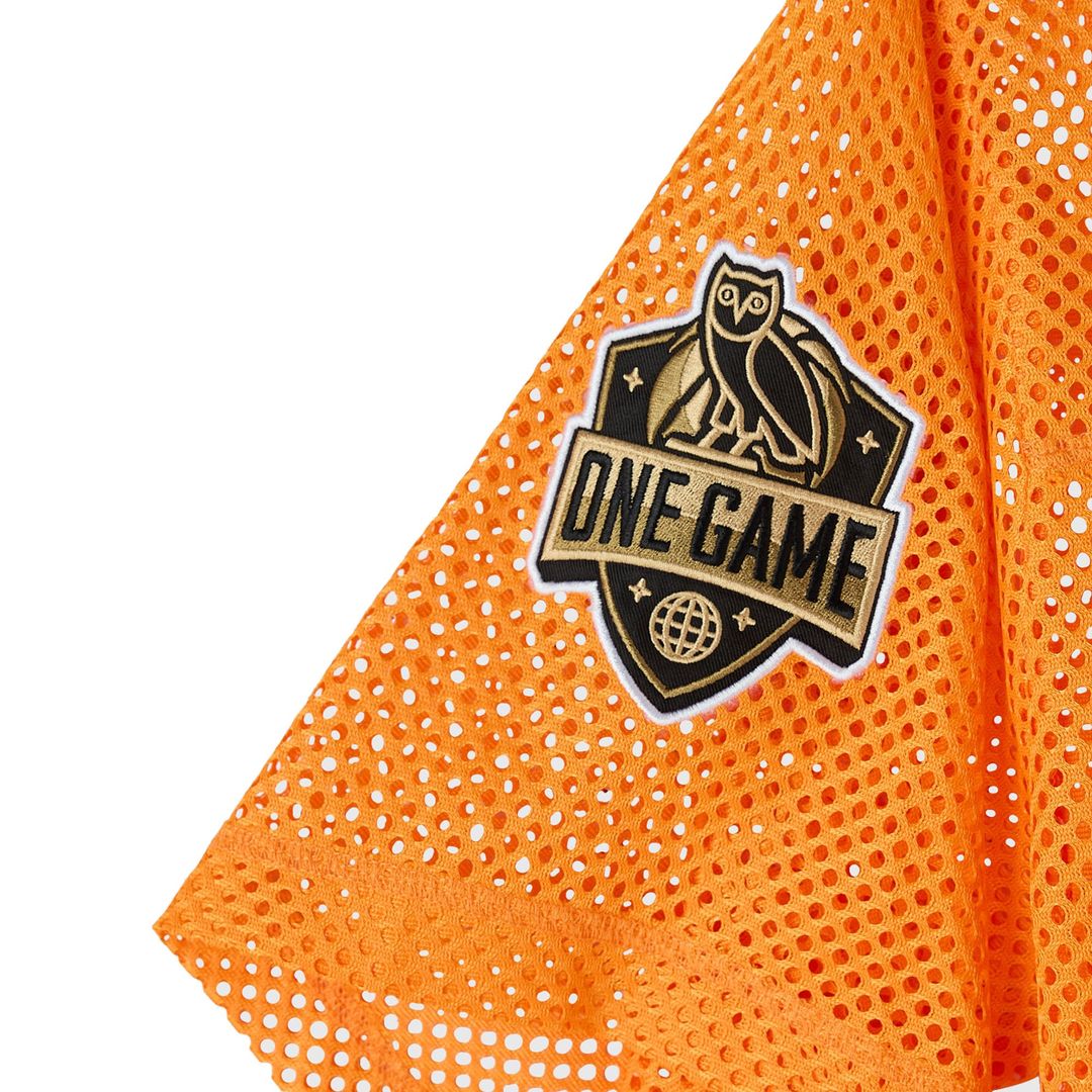 New York Knicks OVO x NBA Mesh Football Fashion Jersey - Orange