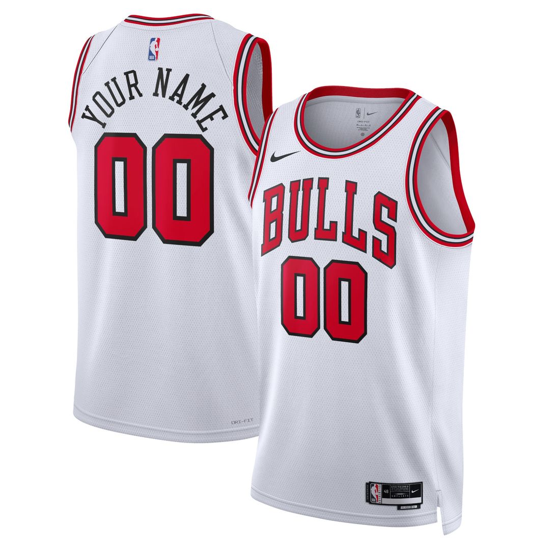 Chicago Bulls Nike Unisex Swingman Custom Jersey Red - Icon Edition