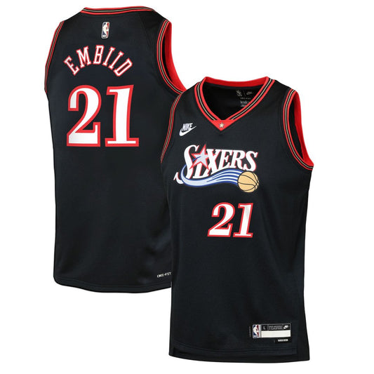 Philadelphia 76ers Joel Embiid Nike Youth Swingman Jersey - Classic Edition - Black