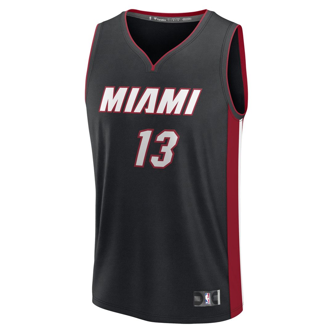 Miami Heat Bam Adebayo Fanatics Youth Fast Break Replica Player Jersey - Black - Icon Edition