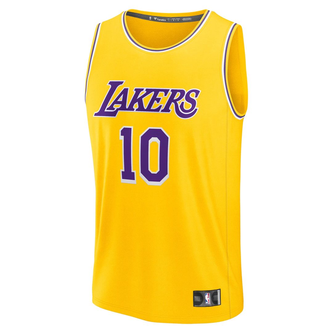 Los Angeles Lakers Luke Kennard Fanatics Fast Break Replica Jersey - Icon Edition - Gold