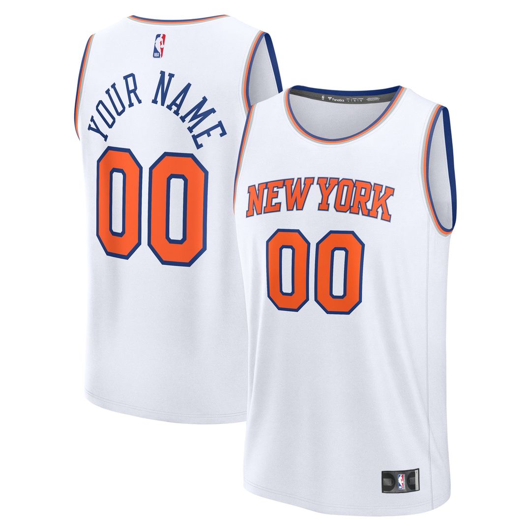 New York Knicks Fanatics Youth Fast Break Custom Jersey - Statement Edition - Black