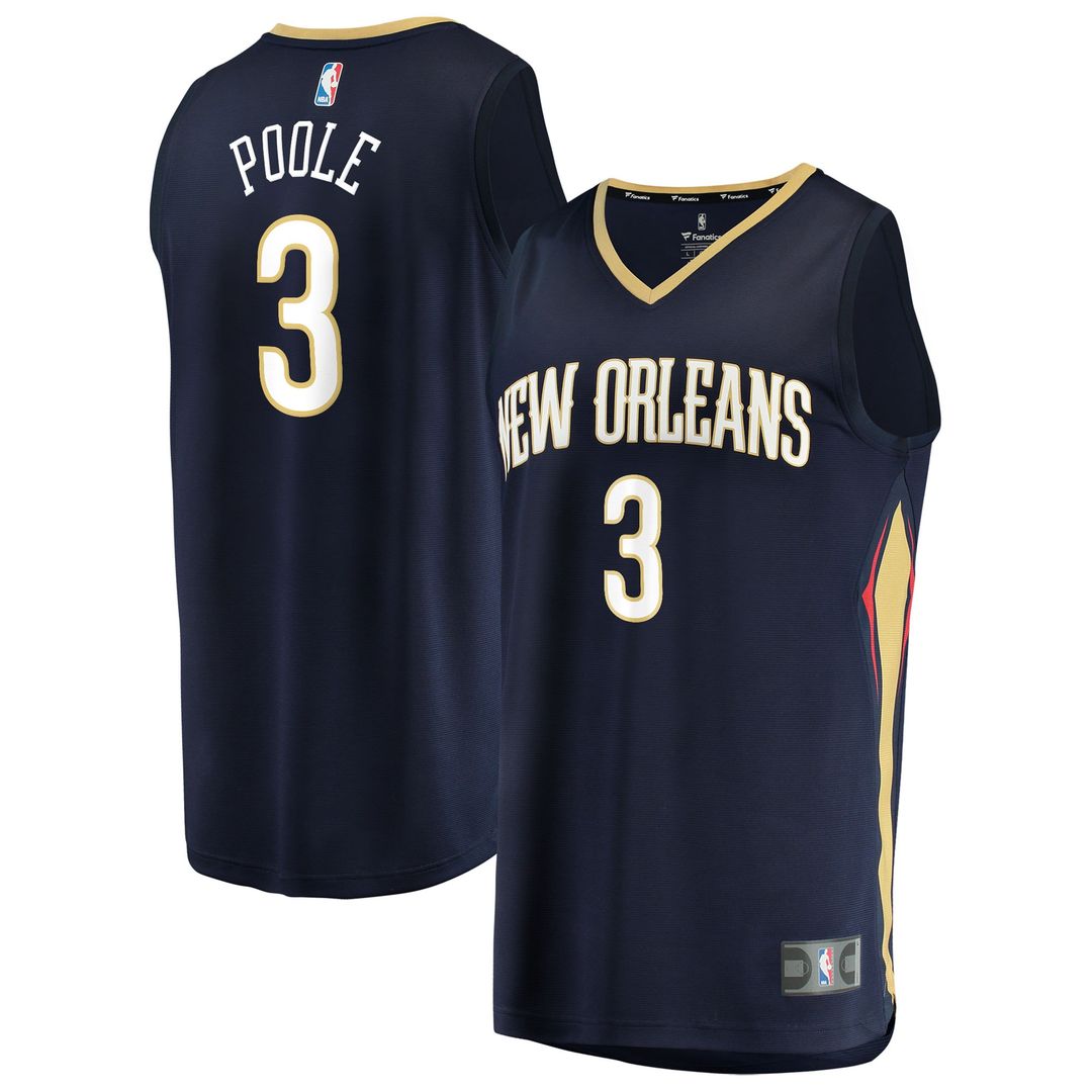New Orleans Pelicans Jordan Poole Fanatics Fast Break Replica Jersey - Navy - Icon Edition