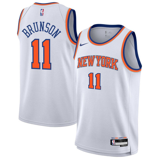 New York Knicks Jalen Brunson Nike Youth Association Swingman Jersey - White