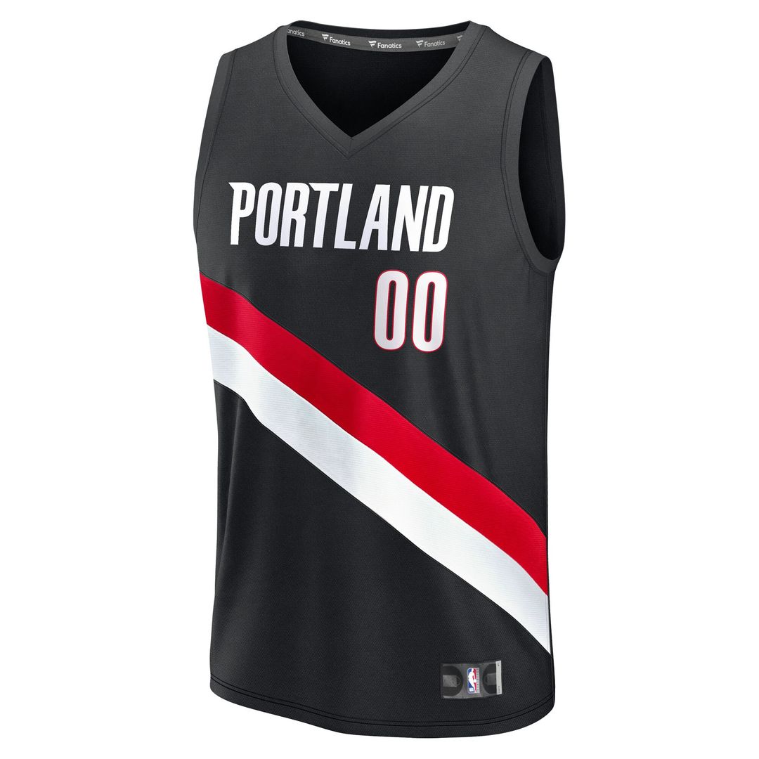 Portland Trail Blazers Fanatics Fast Break Replica Custom Jersey - Icon Edition - Black