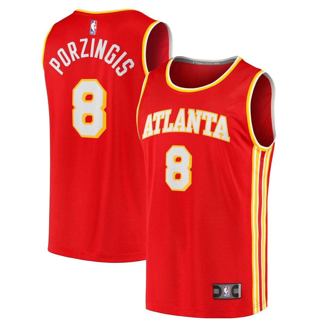 Atlanta Hawks Kristaps Porziņģis Fanatics Fast Break Replica Jersey - Red - Icon Edition