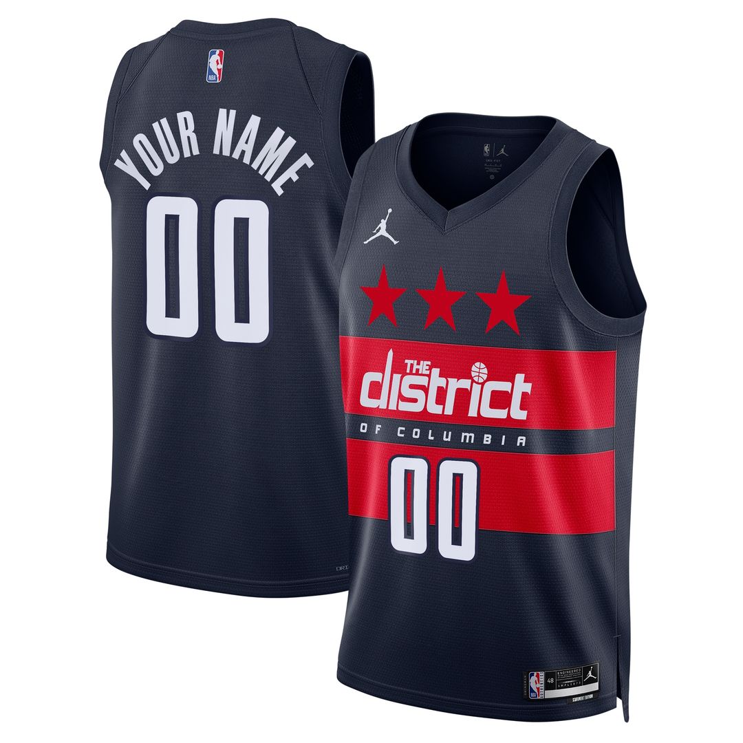 Washington Wizards Jordan Brand Unisex 2024/25 Custom Swingman Jersey - Statement Edition - Navy
