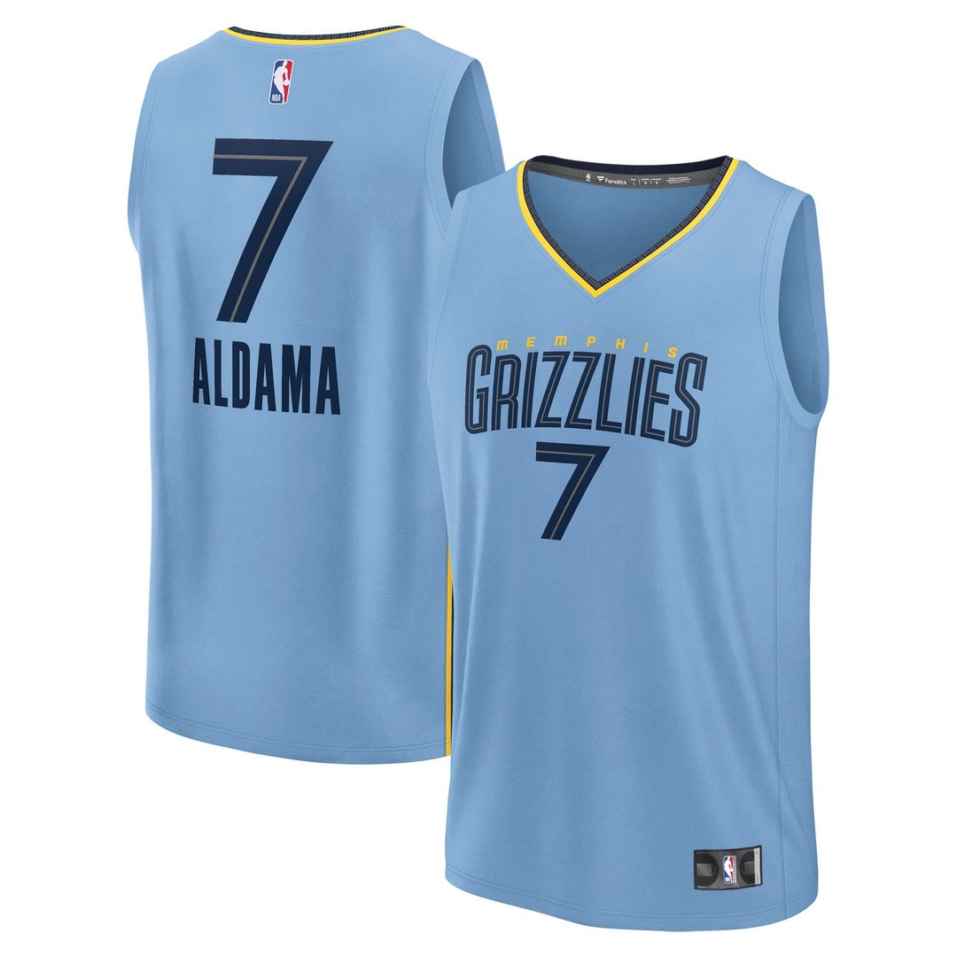 Memphis Grizzlies Santi Aldama Fanatics Fast Break Replica Player Jersey - Statement Edition - Light Blue