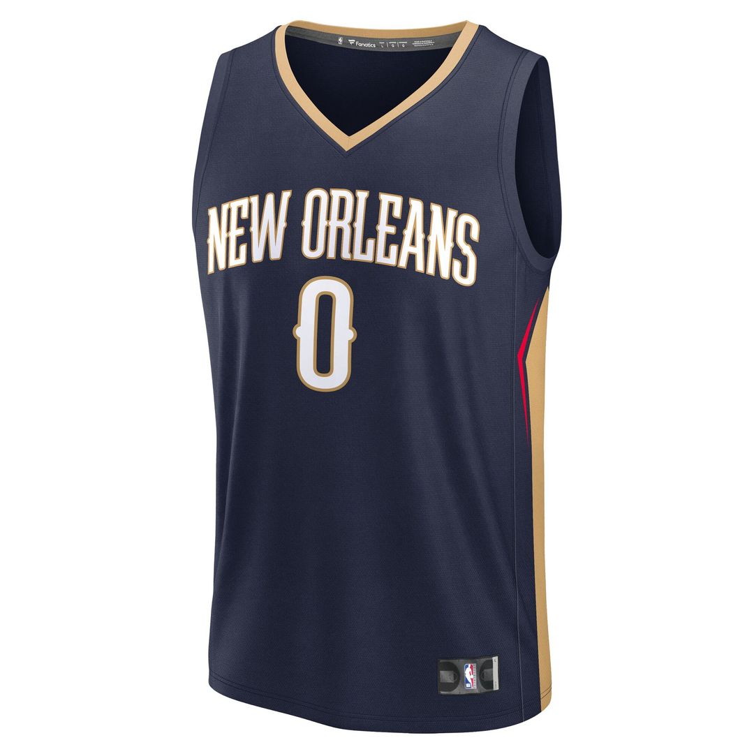 New Orleans Pelicans Jeremiah Fears Fanatics 2025 NBA Draft First Round Pick Fast Break Replica Jersey - Icon Edition - Navy
