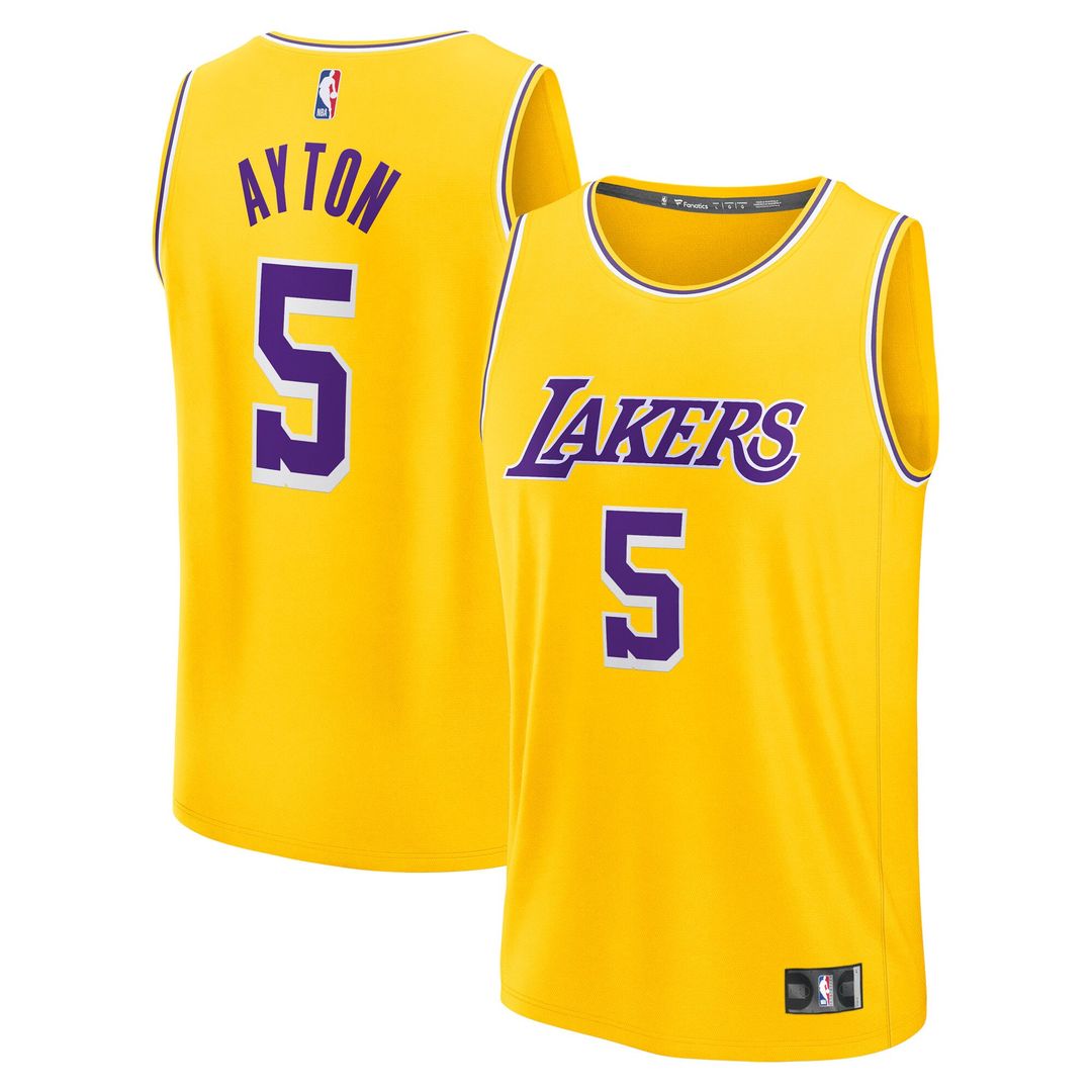 Los Angeles Lakers Deandre Ayton Fanatics Fast Break Replica Player Jersey - Icon Edition - Gold