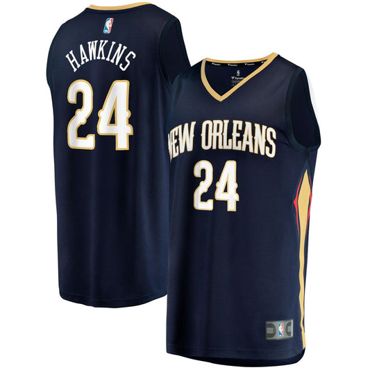 New Orleans Pelicans Jordan Hawkins Fanatics Fast Break Replica Jersey - Icon Edition - Navy