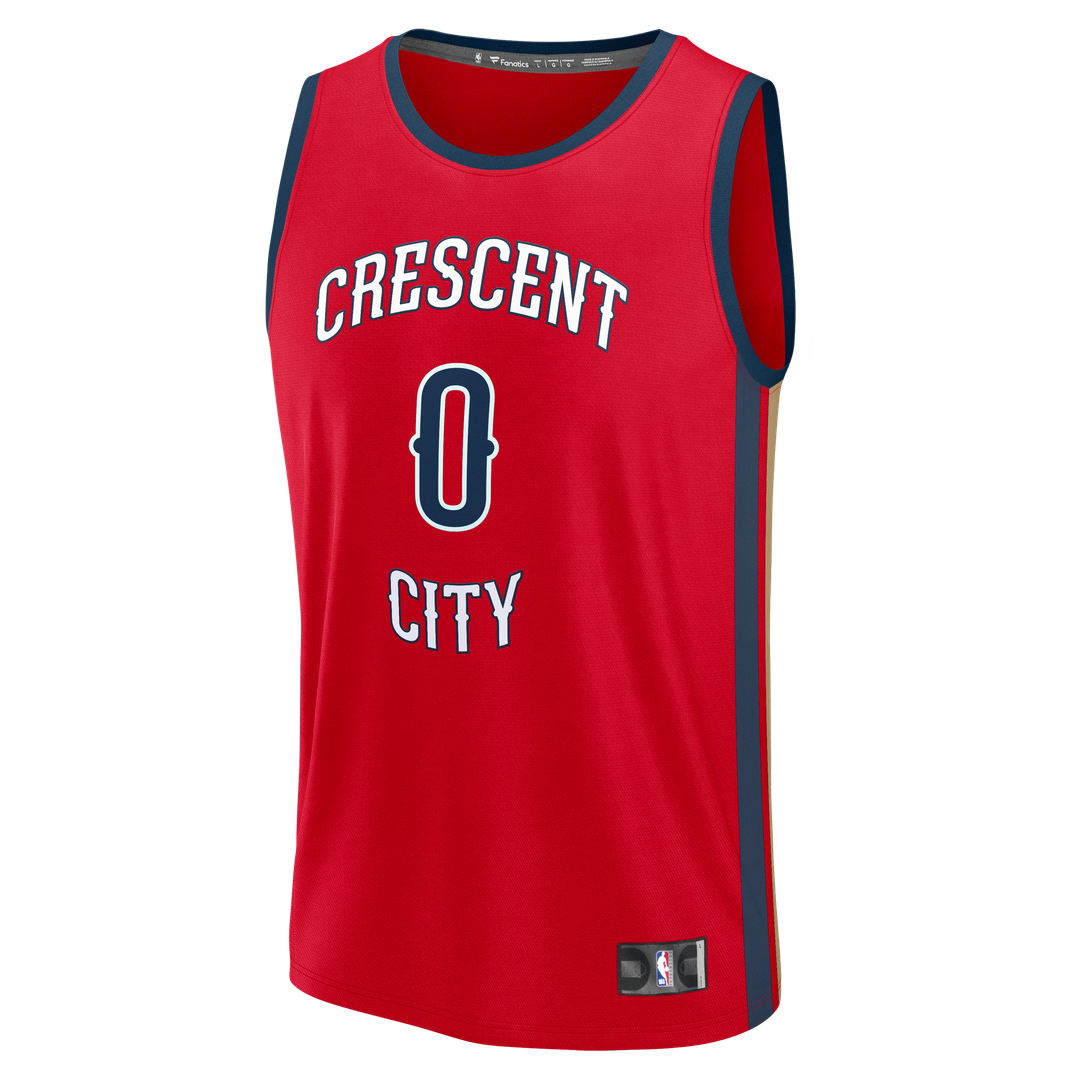 New Orleans Pelicans Jeremiah Fears Fanatics Fast Break Replica Player Jersey - Statement Edition - Red