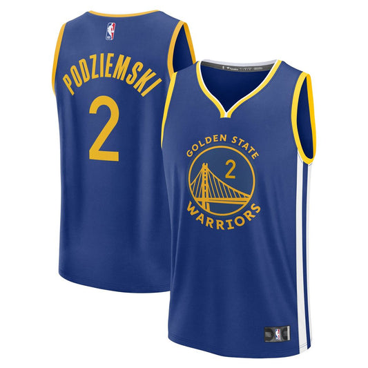 Golden State Warriors Brandin Podziemski Fanatics Fast Break Replica Player Jersey - Icon Edition - Royal