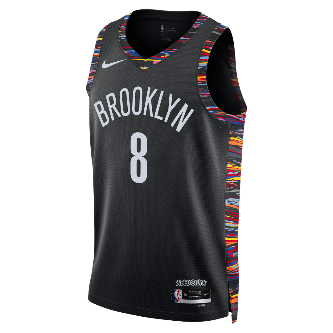 Brooklyn Nets Egor Dëmin Nike Unisex 2025/26 Swingman Jersey - City Edition - Black