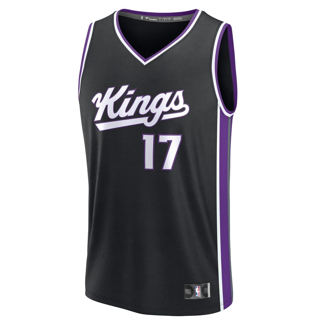 Sacramento Kings Jonas Valančiūnas Fanatics Youth Fast Break Replica Player Jersey - Black - Icon Edition