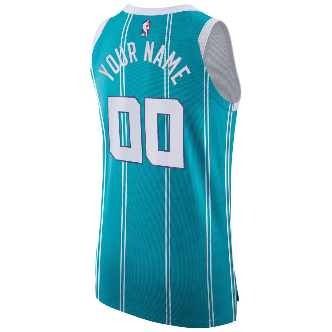 Charlotte Hornets Jordan Brand 2020/21 Authentic Custom Jersey Teal - Icon Edition