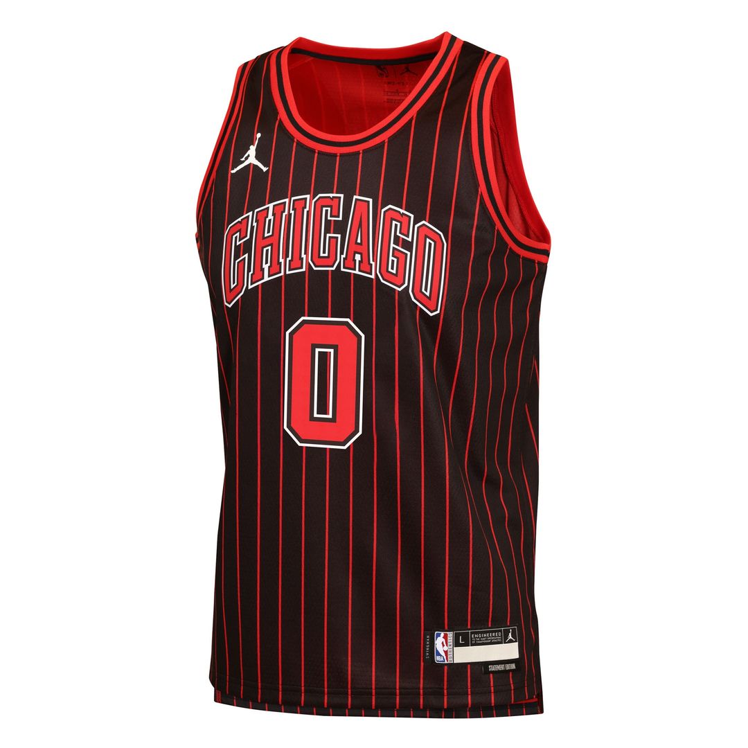 Chicago Bulls Coby White Jordan Brand Youth Swingman Jersey - Statement Edition - Black