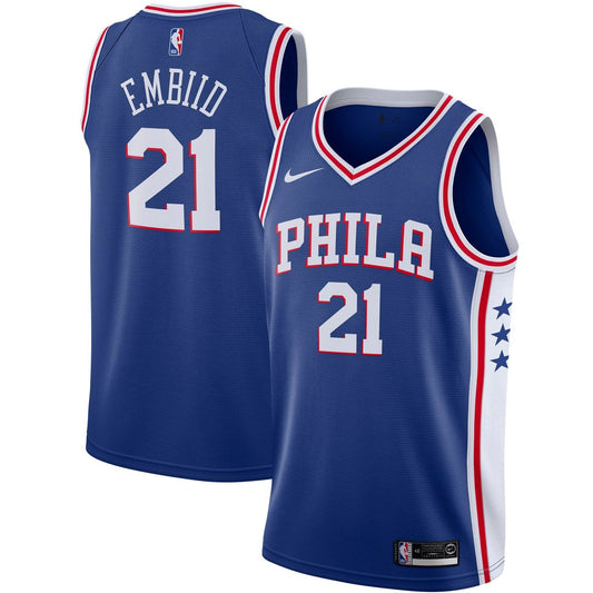 Philadelphia 76ers Joel Embiid Nike 2019/2020 Swingman Jersey - Icon Edition - Royal
