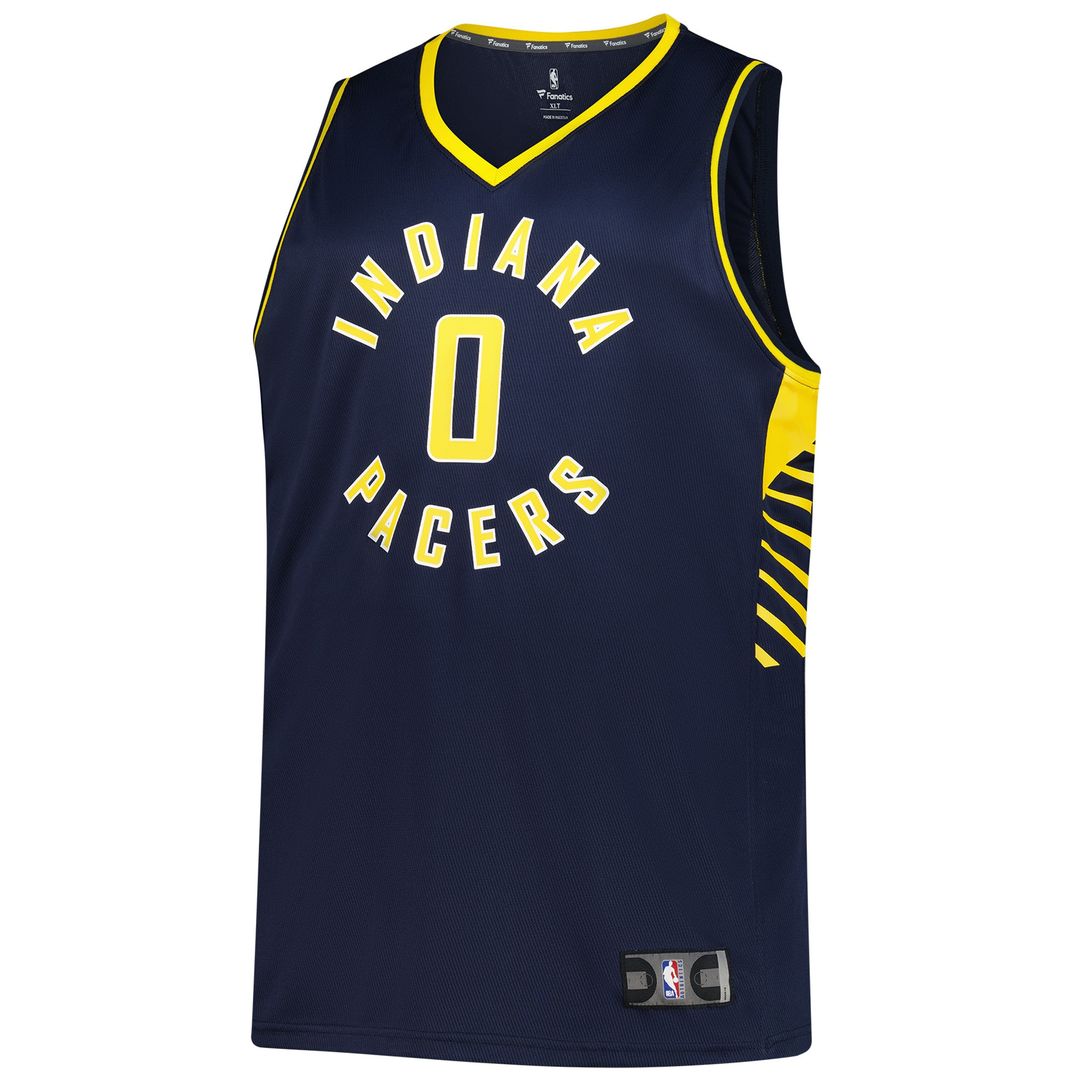 Indiana Pacers Tyrese Haliburton Fanatics Big & Tall Fast Break Jersey - Icon Edition - Navy