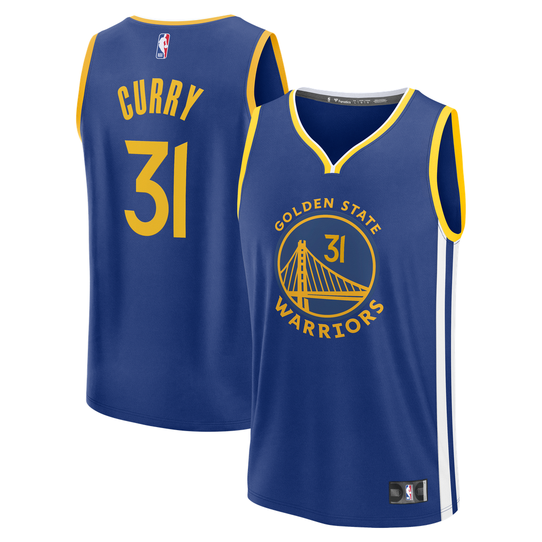 Golden State Warriors Seth Curry Fanatics Fast Break Replica Jersey - Blue - Icon Edition