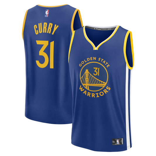 Golden State Warriors Seth Curry Fanatics Fast Break Replica Jersey - Blue - Icon Edition