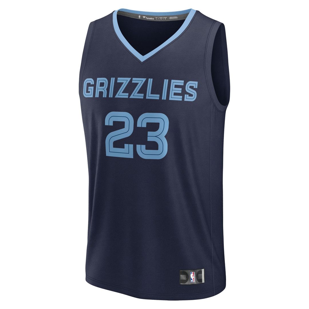 Memphis Grizzlies Cedric Coward Fanatics Youth 2025 NBA Draft First Round Pick Fast Break Replica Jersey - Icon Edition - Navy