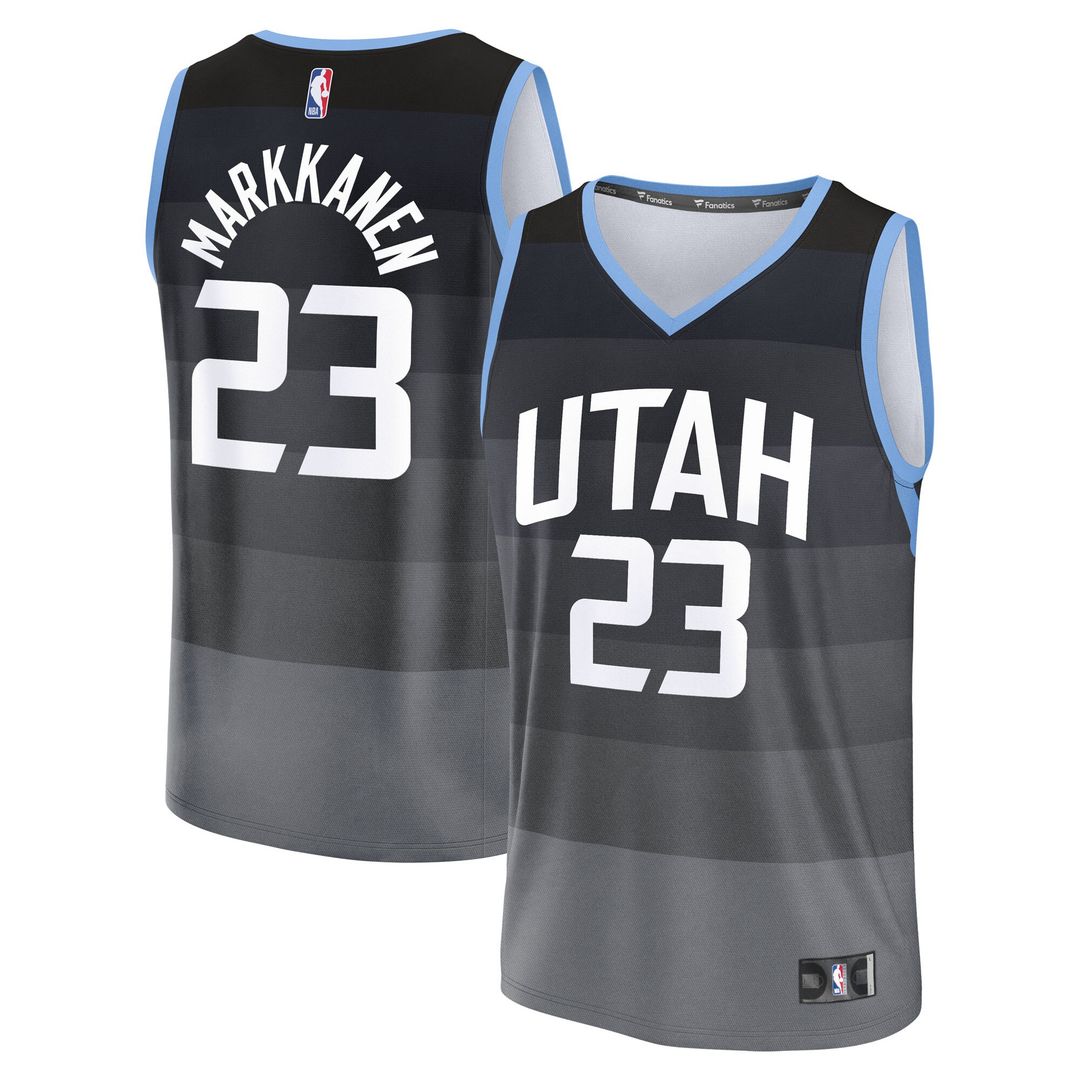 Utah Jazz Lauri Markkanen Fanatics 2025/26 City Edition Fast Break Jersey - Black